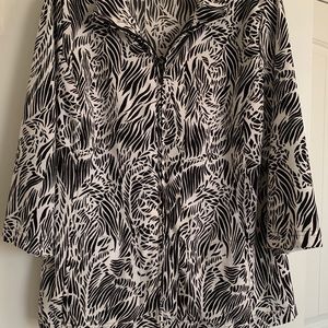 Zenergy 3/4 Sleeve Lightweight Print Jacket